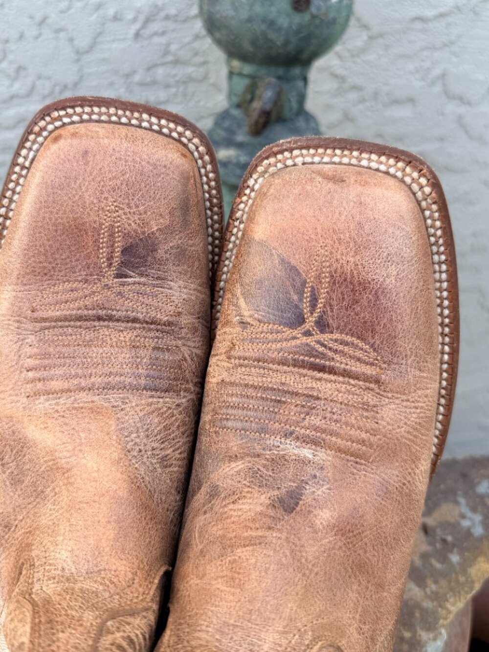 Distressed Brown Leather Cowgirl Boot Square Toe Idyllwild By Miranda Lambert - Picture 8 of 8